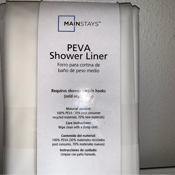 Mainstays Peva Frosty Shower Curtain Liner - Picture 6 of 8